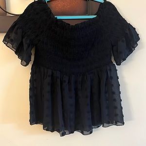 Off the shoulder black top